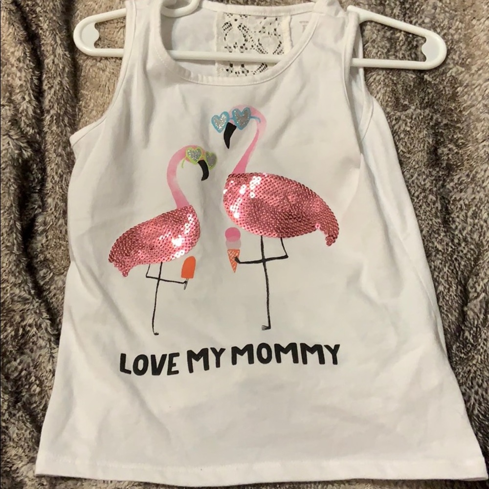 Flamingo matching tank top and shorts